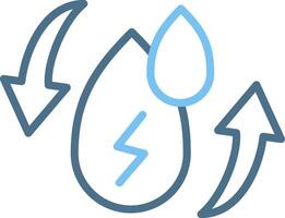 Hydro Power Line Two Colour Icon Design vector