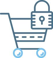 Lockout Line Two Colour Icon Design vector