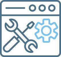 Maintenance Line Two Colour Icon Design vector