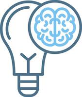 Mindset Line Two Colour Icon Design vector