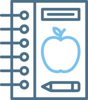 Notebook Line Two Colour Icon Design vector