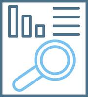 Analysis Line Two Colour Icon Design vector