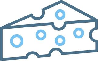Cheese Line Two Colour Icon Design vector