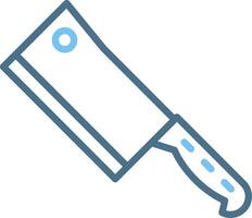 Butcher Knife Line Two Colour Icon Design vector