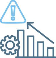 Risk Line Two Colour Icon Design vector