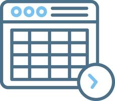 Spreadsheet Line Two Colour Icon Design vector