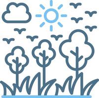 Jungle Line Two Colour Icon Design vector