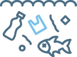 Ocean Line Two Colour Icon Design vector