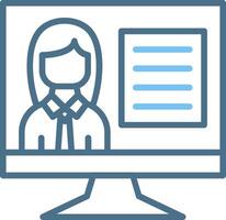 OnLine Two Colour class Line Two Colour Icon Design vector