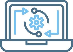 Process Line Two Colour Icon Design vector