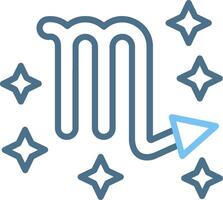 Scorpio Line Two Colour Icon Design vector