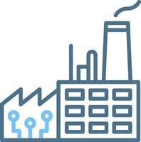 Smart Factory Line Two Colour Icon Design vector