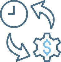 Efficiency Line Two Colour Icon Design vector