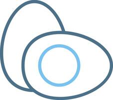 Eggs Line Two Colour Icon Design vector