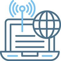 Wireless Line Two Colour Icon Design vector