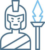 Ares Line Two Colour Icon Design vector