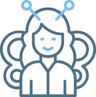 Butterfly Line Two Colour Icon Design vector