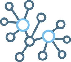Connection Line Two Colour Icon Design vector