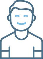 Man Line Two Colour Icon Design vector