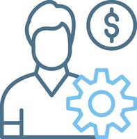 Management Line Two Colour Icon Design vector