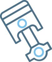 Piston Line Two Colour Icon Design vector