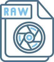 RAW Line Two Colour Icon Design vector