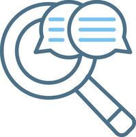 Qualitative Research Line Two Colour Icon Design vector