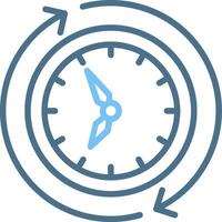 Queue Line Two Colour Icon Design vector