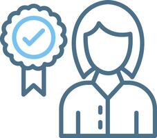 Selected Line Two Colour Icon Design vector