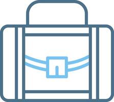 Suitcase Line Two Colour Icon Design vector