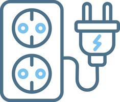Socket Line Two Colour Icon Design vector