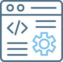 Website Design Line Two Colour Icon Design vector