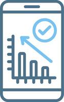 Analytics Line Two Colour Icon Design vector