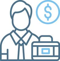 Businessman Line Two Colour Icon Design vector
