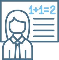 Mathematic Line Two Colour Icon Design vector