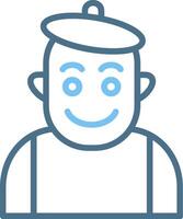 Mime Line Two Colour Icon Design vector