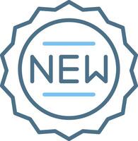 New Line Two Colour Icon Design vector