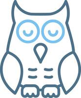 Owl Line Two Colour Icon Design vector