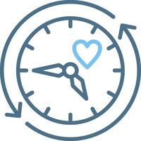 Refresh arrow Line Two Colour Icon Design vector