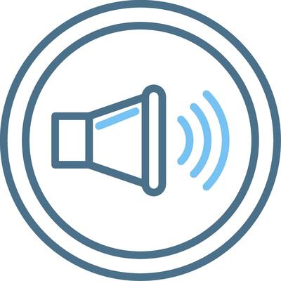 Volume Line Two Colour Icon Design
