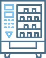 Vending Machine Line Two Colour Icon Design vector