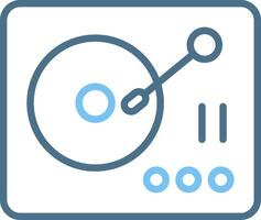 Vinyl Player Line Two Colour Icon Design vector