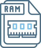 RAM Line Two Colour Icon Design vector