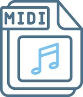 MIDI Line Two Colour Icon Design vector
