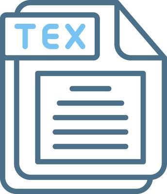 TEX Line Two Colour Icon Design