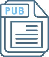 PUB Line Two Colour Icon Design vector