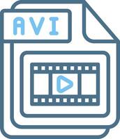 AVI Line Two Colour Icon Design vector