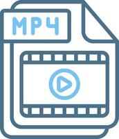 MP4 Line Two Colour Icon Design vector