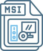 MSI Line Two Colour Icon Design vector