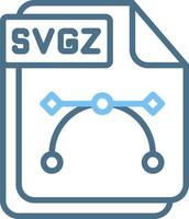 SVGZ Line Two Colour Icon Design vector